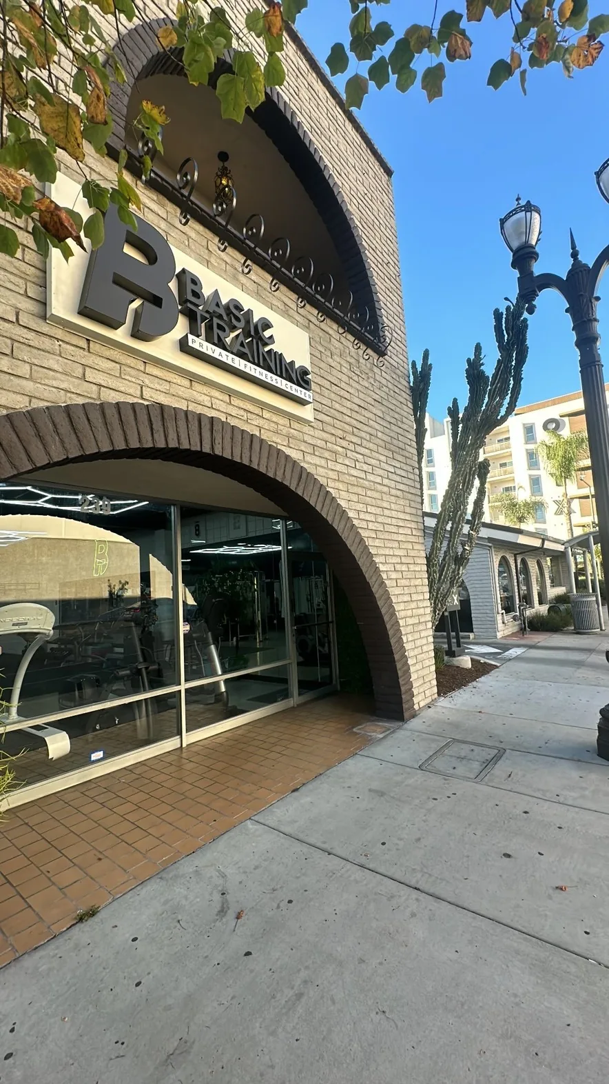 Brick storefront and arched entrance on North Central Avenue
